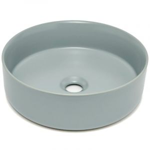 Swiss Aqua Technologies Mood vasque à poser ronde 36x36 cm sans trou de robinetterie ni trop-plein, gris (SATM3636LGRM)