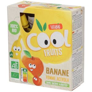 Vitabio Sach&ecirc; de Frutas Frescas Bio Ma&ccedil;&atilde;-Banana 4 unidades de 90g (Banana - Ma&ccedil;&atilde;)