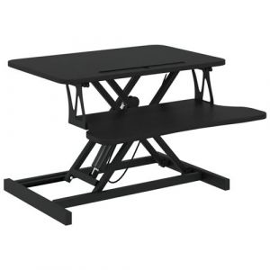 VidaXL Bureau de travail réglable 60x40x(13-41,5) cm Acier et bois Noir