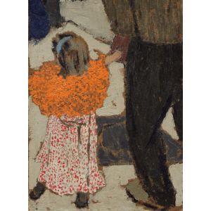 Grafika Edouard Vuillard : Enfant portant un foulard rouge, 1891