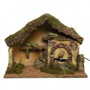 Crèc de Noël avec fontaine Sainte Domitille