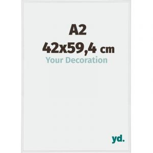 Your Decoration - A2 42x59.4 cm - Cadres Photos en Plastique Avec Verre Plexiglas - Excellente Qualit&eacute; -Blanc Brillant - Cadre Decoration Murale