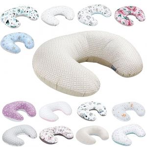 Bellochi Coussin D'allaitement avec Housse Coussin Allaitement 40x60 cm - Coton et Velours - Lux