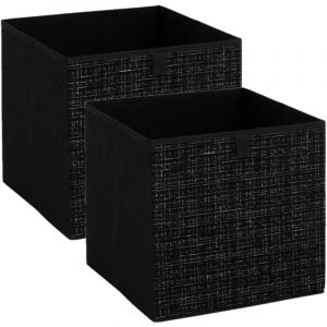 Lot de 2 boites de rangement tweed