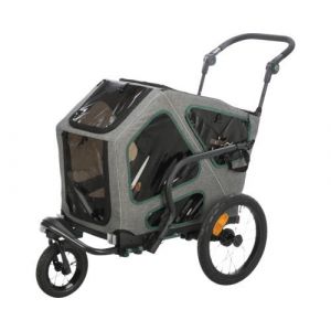 Trixie Remorque à vélo Chien Gris/sauge - Taille S : 62 x 80 x 92 cm