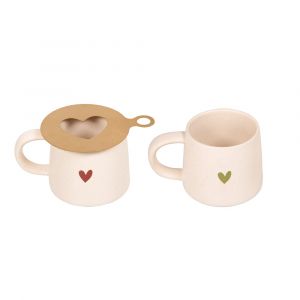 Table passion Coffret de 2 mugs 35 cl avec 1 pochoir sangam