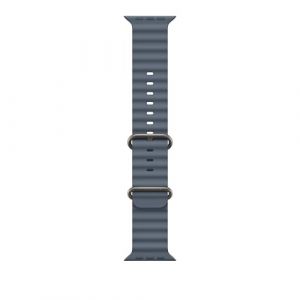 Apple Bracelet 49 mm Oc&eacute;an bleu maritime naturel