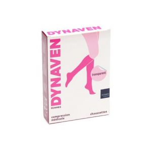 Sigvaris Dynaven Transparent C2 Chaussette Noir LM 1 Paire