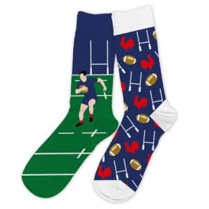 Passion PAIRE DE CHAUSSETTES COTON RUGBY HOMME 41 Multicolore 41