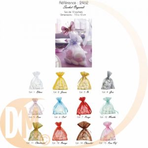 10 sacs en organza