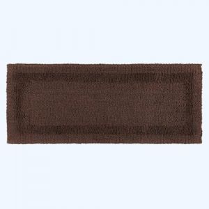 Tapis de bain long en coton, 40 x 100 cm – Chocolat - Homescapes