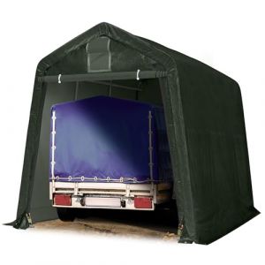 TOOLPORT Abri/Tente Garage Premium 2,4x3,6 m pour Voiture et Bateau - Toile PE 600 N imperméable vert
