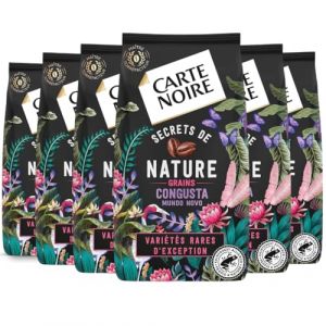 Lavazza CARTE NOIRE - Caf&eacute; Grain Carte Noire "Secrets de Nature" - Congusta & Mundo Novo - Certifi&eacute; Rainforest Alliance - Paquet de 6 kg - Fabriqu&eacute; en France