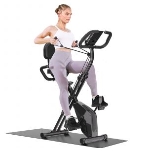 Vélo D'appartement Pliable - Moniteur Lcd Et Mesure Du Pouls Manuel - 8 Niveaux De Résistance Magnétique - Charge Max 150 Kg - Noir