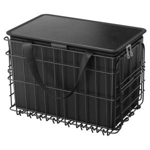 Panier Arrière Pliable Pour Vélo En Métal-Duoku-340 X 210 X 225 Mm-Sac Amovible Et Housse Imperméable-Système De Fixation Rapide