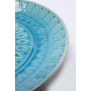 Kare Design Assiettes Sicilia Mandala bleues 21cm set de 4