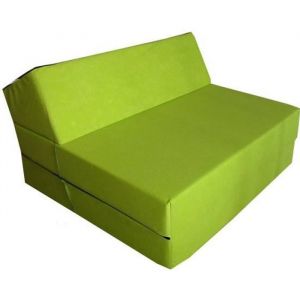 Image de Matelas de jeunesse lit fauteuil futon pliable pliant choix des couleurs longueur 160 cm (Vert pomme)