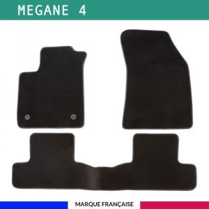 Tapis de voiture - Sur Mesure pour megane 4 (dès 2015) - 3 pièces - Tapis de sol antidérapant pour automobile