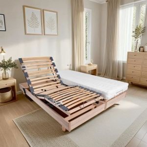 Ensemble relaxation matelas + sommiers électriques 2x90x200 - mousse - ferme - talca fabrication française