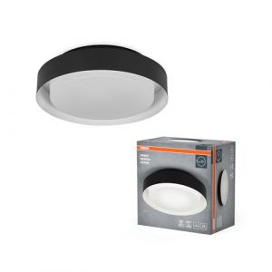 Osram Plafonnier ORBIS MADRID 290mm, noir, culot E27, peut être équipé d'une ampoule connectée, haute qualité, design moderne, boîtier en métal, adapté à une utilisation en intérieur, rond, IP20