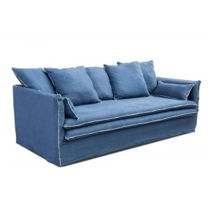 Inside75 Inside 75 Canapé lit Cartagene 3 places 140cm sommier - matelas 10cm lin bleu