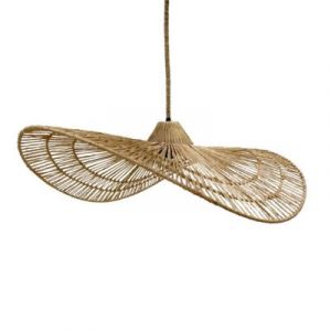 Lumisky Suspension sur secteur pour l'extérieur MARBELLA OUTDOOR CABLE en jute naturel style bohème 5m de longueur de câble