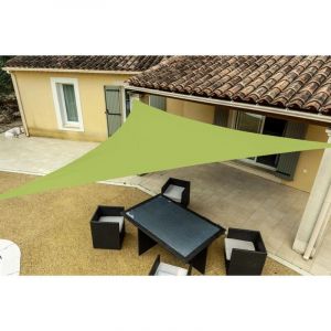 Voile d'ombrage verte triangulaire Werka Pro 5 x 5 x 5 m