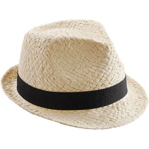 Beechfield - Chapeau trilby en paille - Adulte unisexe (L/XL) (Naturel) - UTRW4081