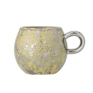 Bloomingville Paula Tasse 275 ML, en gr&egrave;s, diam&egrave;tre 9 cm, Hauteur 8 cm &ndash; Parfait pour Votre Plaisir Quotidien de caf&eacute; ou de th&eacute;, Tasse &agrave; caf&eacute; &eacute;l&eacute;gante pour Votre Table de Petit-d&eacute;jeuner (Jaune)