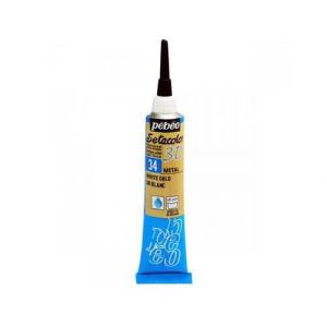 Pebeo Peinture tissu Setacolor 3D - Metal - Or Blanc - 20 ml