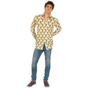 Ruedelafete Chemise Ananas adulte, taille XL