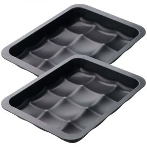 Zenker Ensemble de 2 Moules 12 mini pains ou brioches 36 x 27 cm Black Metallic