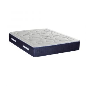 Image de Maison Aubertin Ensemble Matelas Ressorts Ensac s DOLCE VITA + Sommier Kit Bois Blanc 140 x 200 cm