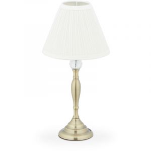 Relaxdays 10033891_259 Lampe de Table, Cristal, Abat-Jour, Douille E14, pour Salon, Commode de Nuit HxD 7 x 28 x 21 cm, couleursl, Or