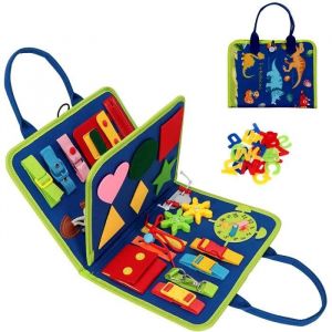Jouets DApprentissage Précoce, Tableau DActivités Montessori Dinosaure Portable - 4+