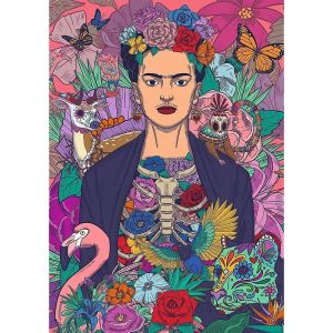 Trefl Puzzle 1000 pièces : L'âme en fleurs - Frida Kahlo Corporation