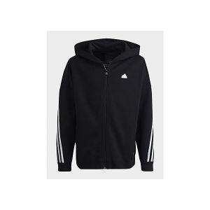 Adidas Sweat à Capuche Future Icons 3-Stripes Full Zip - Noir/Blanc Enfant, pointure 128 cm - Noir - Taille 128 cm