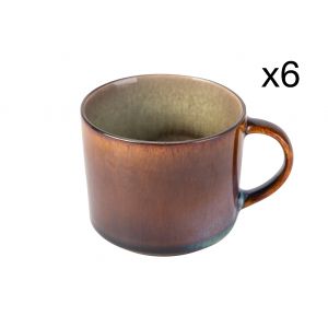 Cosy & Trendy 6 Tasses à café en Porcelaine Quintana vertes - 22 cl