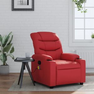 Image de VidaXL Fauteuil de massage, relaxation similicuir rouge
