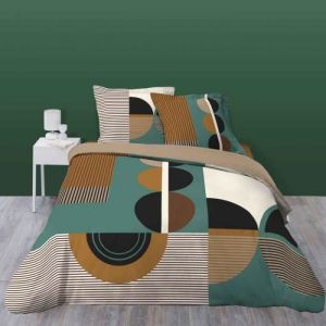 Parure De Lit 3 Pi&egrave;ces "sixties" 220x240cm Multicolore Prix