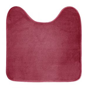 Douceur d'intérieur, Tapis Contour Wc (45 x 45 cm) Vitamine Framboise, Microfibre