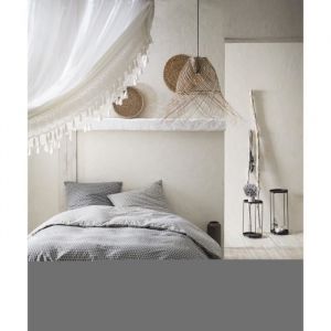 Today Parure de lit Gypset - 1 housse de couette 240 x 260 cm + 2 Taies d'Oreiller 63 x 63 cm - 100% Coton 57 Fils - Gris