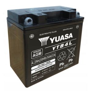 Yuasa Batterie scooter et moto Power YTB4L (FA)