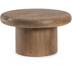 Hellin Table basse de salon ronde en bois de manguier D60 - juarez