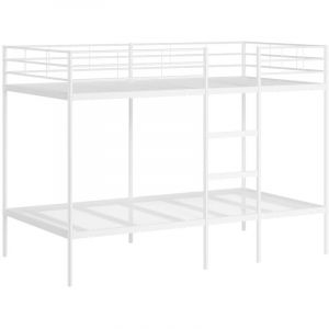VidaXL Lit superposé sans matelas blanc 100x200 cm acier