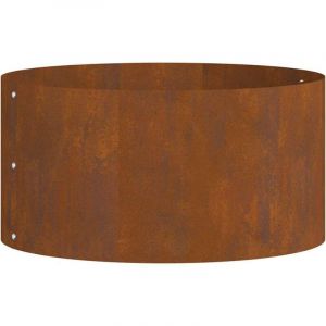 VidaXL Cache-pot de jardin Marron 40 x 40 x 20 cm Acier cuivré