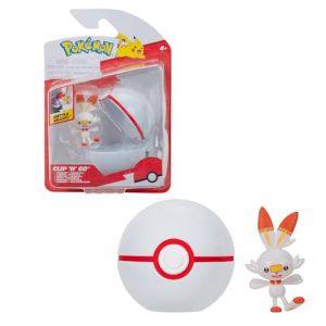 Jazwares Pack de 3 figurines de combat Pokémon - Comprend les figurines de combat Salamèche et Miamiasme de 5 cm et Têtarte de 7,5 cm