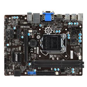 Image de MSI H81M-E34 - Carte mère FlexATX socket LGA 1150