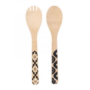 Couverts &agrave; Salade Bambou "Mirage" 30cm Naturel Prix