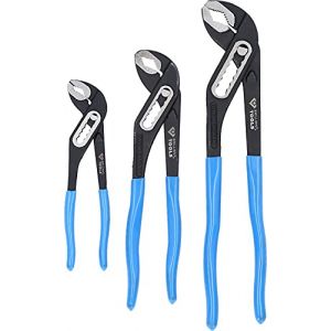 KS Tools BRILLIANT TOOLS BT064910 Jeu de pinces multiprise, 3 pcs, 7", 10", 12" [Powered by